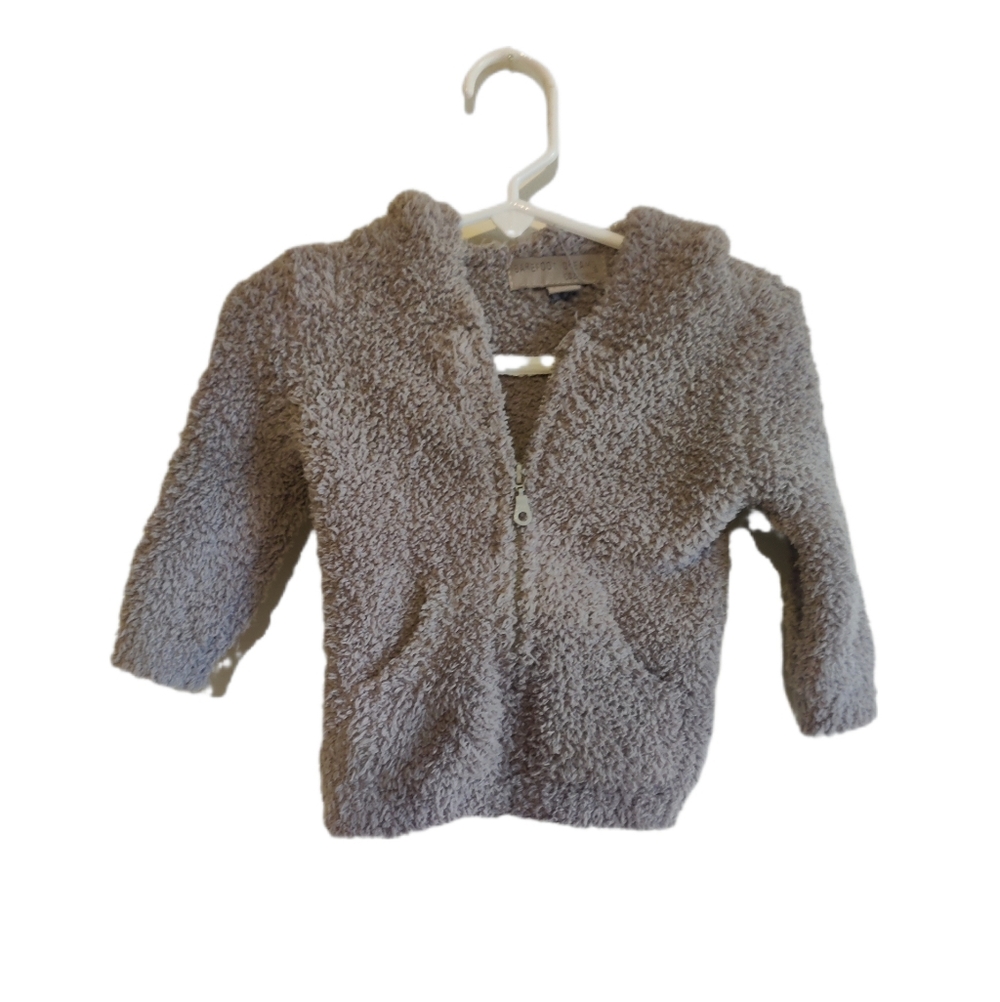 Euc Like New Barefoot Dreams Cozy chic Infant Grey Sweater - Picture 2 of 10